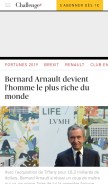 How challenges.fr looks like on a mobile device such as an iPhone.