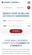 How chamberofcommerce.com looks like on a mobile device such as an iPhone.