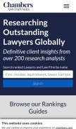 How chambers.com looks like on a mobile device such as an iPhone.