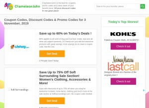 How chameleonjohn.com looks like on a tablet such as an iPad.