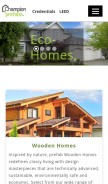 How championprefabs.com looks like on a mobile device such as an iPhone.