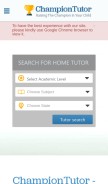 How championtutor.my looks like on a mobile device such as an iPhone.
