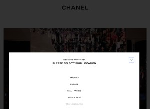 How chanel.com looks like on a tablet such as an iPad.