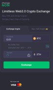 How changenow.io looks like on a mobile device such as an iPhone.
