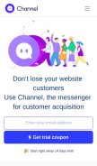 How channel.io looks like on a mobile device such as an iPhone.