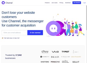 How channel.io looks like on a tablet such as an iPad.