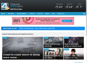 How channel4000.com looks like on a tablet such as an iPad.