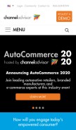 How channeladvisor.com looks like on a mobile device such as an iPhone.