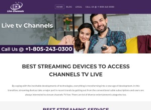 How channels-tv-live.com looks like on a tablet such as an iPad.