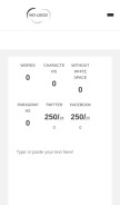 How charactercounter.cc looks like on a mobile device such as an iPhone.