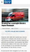 How charentelibre.fr looks like on a mobile device such as an iPhone.