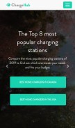 How chargehub.com looks like on a mobile device such as an iPhone.