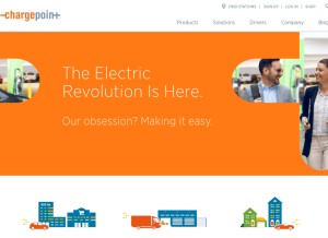 How chargepoint.com looks like on a tablet such as an iPad.
