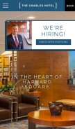 How charleshotel.com looks like on a mobile device such as an iPhone.