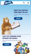 How charmin.com looks like on a mobile device such as an iPhone.