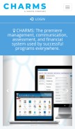 How charmsoffice.com looks like on a mobile device such as an iPhone.