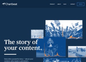 How chartbeat.com looks like on a tablet such as an iPad.