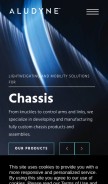 How chassix.com looks like on a mobile device such as an iPhone.