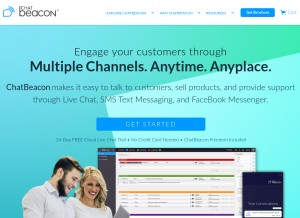 How chatbeacon.io looks like on a tablet such as an iPad.