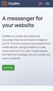 How chatbro.com looks like on a mobile device such as an iPhone.