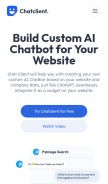 How chatclient.ai looks like on a mobile device such as an iPhone.