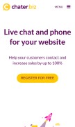 How chater.biz looks like on a mobile device such as an iPhone.