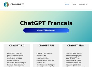 How chatgptx.fr looks like on a tablet such as an iPad.