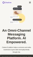 How chative.io looks like on a mobile device such as an iPhone.