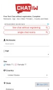 How chatiw.com looks like on a mobile device such as an iPhone.