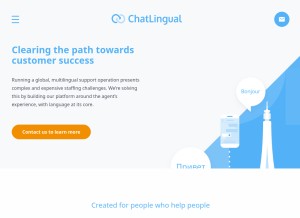 How chatlingual.com looks like on a tablet such as an iPad.