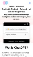 How chatnederlands.nl looks like on a mobile device such as an iPhone.