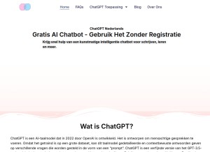 How chatnederlands.nl looks like on a tablet such as an iPad.