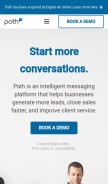 How chatpath.com looks like on a mobile device such as an iPhone.