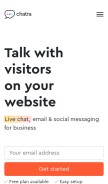 How chatra.com looks like on a mobile device such as an iPhone.
