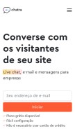 How chatra.com.br looks like on a mobile device such as an iPhone.
