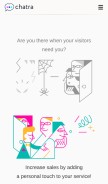 How chatra.io looks like on a mobile device such as an iPhone.