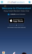 How chatrandom.com looks like on a mobile device such as an iPhone.