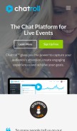 How chatroll.com looks like on a mobile device such as an iPhone.
