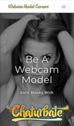 How chaturbate.careers looks like on a mobile device such as an iPhone.