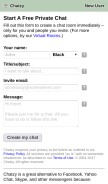 How chatzy.com looks like on a mobile device such as an iPhone.