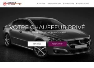How chauffeurs-vtc.paris looks like on a tablet such as an iPad.