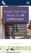 How chcf.org looks like on a mobile device such as an iPhone.