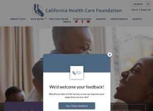 How chcf.org looks like on a tablet such as an iPad.