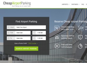 How cheapairportparking.org looks like on a tablet such as an iPad.