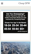 How cheapdfw.com looks like on a mobile device such as an iPhone.