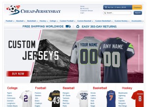 How cheapjerseysbay.com looks like on a tablet such as an iPad.