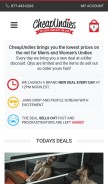 How cheapundies.com looks like on a mobile device such as an iPhone.
