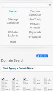 How check-domains.com looks like on a mobile device such as an iPhone.