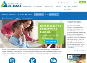 How checkbca.org looks like on a tablet such as an iPad.