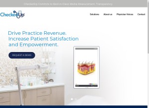 How checkedup.com looks like on a tablet such as an iPad.